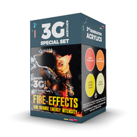 AK Interactive Wargame: Fire Effects Acrylic Paint Set 3rd Generation [AK1071]