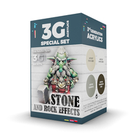 AK Interactive Wargame: Stone And Rock Effects Acrylic Paint Set 3rd Generation [AK1074]