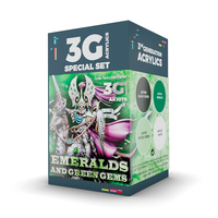 AK Interactive Wargame: Emeralds And Green Gems Acrylic Paint Set 3rd Generation [AK1078]