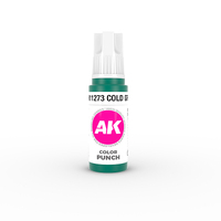 AK Interactive Colour Punch: Cold Green 17 ml Acrylic Paint 3rd Generation