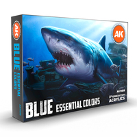 AK Interactive Blue Essential Colors Acrylic Paint Set 3rd Generation [AK11618]