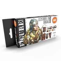 AK Interactive Figure Series: Leather And Buckles Acrylic Paint Set 3rd Generation [AK11620]