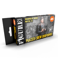 AK Interactive Figure Series: Panzer Crew Black Uniforms Set Acrylic Paint Set 3rd Generation [AK11622]