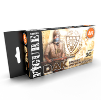 AK Interactive Figure Series: DAK Soldier Uniform Colors Acrylic Paint Set 3rd Generation [AK11628]