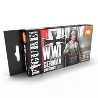 AK Interactive Figure Series: WWI German Uniform Acrylic Paint Set 3rd Generation [AK11629]