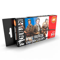 AK Interactive Figure Series: French Uniform Colors Acrylic Paint Set 3rd Generation [AK11633]