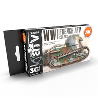 AK Interactive AFV Series: WWI French Colors Acrylic Paint Set 3rd Generation [AK11660]