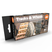 AK Interactive AFV Series: Tracks And Wheels Acrylic Paint Set 3rd Generation [AK11672]