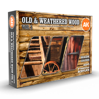 AK Interactive Old & Weathered Wood Vol1 Acrylic Paint Set 3rd Generation