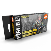 AK Interactive AFV Series: WWII German Italian Camouflage Acrylic Paint Set 3rd Generation [AK11681]