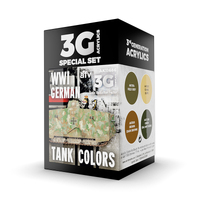 AK Interactive AFV Series: WWI German Tank Colors Acrylic Paint Set 3rd Generation [AK11686]