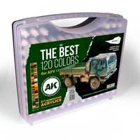 AK Interactive Briefcase 120 AFV Colours Acrylic Paint Set 3rd Generation