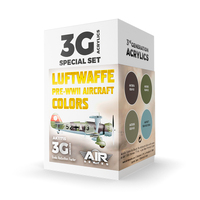 AK Interactive Air Series: Luftwaffe Pre-WWII Aircraft Colors Acrylic Paint Set 3rd Generation [AK11715]