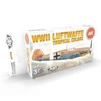 AK Interactive Air Series: WWII Luftwaffe Tropical Colors Acrylic Paint Set 3rd Generation [AK11719]