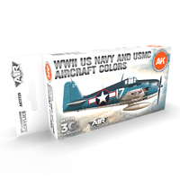 AK Interactive Air Series: WWII US Navy & USMC Aircraft Colors Acrylic Paint Set 3rd Generation [AK11729]