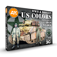 AK Interactive Signature Set: WWII & Modern US Colours - Adam Wilder Acrylic Paint Set 3rd Generation [AK11763]