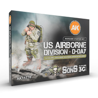 AK Interactive US Airborne Division D-Day Wargame Starter Paint Set