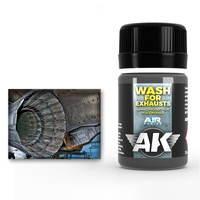 AK Interactive Weathering: Wash For Exhaust 35ml Enamel Paint