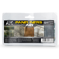 AK Interactive Weathering: Paneliners Weathering Enamel Paint Set [AK2070]