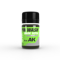 AK Interactive Pin Wash: Dark Sepia 35ml