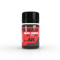 AK Interactive Pin Wash: Dark Umber 35ml