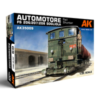 AK Interactive 1/35 Automotore FS 206/207/208 Sogliola Rail Shunter Plastic Model Kit