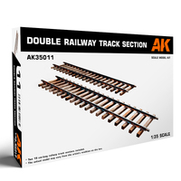 AK Interactive 1/35 Double Railway Track Section Plastic Model Kit