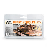 AK Interactive Weathering: Burnt Vehicles Enamel Paint Set [AK4120]