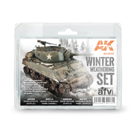 AK Interactive Weathering: Winter Weathering Enamel Paint Set [AK4270]