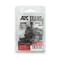 AK Interactive Weathering: Locomotive & Wagon Enamel Paint Set [AK7000]