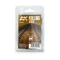 AK Interactive Weathering: Rolling Stock Weathering Train Series Enamel Paint Set [AK7023]