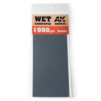 AK Interactive Wet Sandpaper 1000 Grit. 3 units [AK9033]