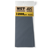 AK Interactive Wet Sandpaper 1200 Grit. 3 units [AK9034]