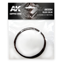 AK Interactive Copper Wire 0.45mm X 5 Meters Black Color [AK9304]