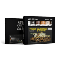 AK Interactive ABT 502: Vehicle Weathering & Effect Oil Paint Set