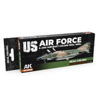 AK Interactive Real Colors Set: US Air Force & ANG Aircraft Colours 1960s-1980s