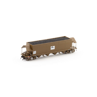 Auscision HO NHHF Coal Hopper, Freight Rail Wagon Grime with Faded L7 - 4 Car Pack