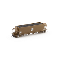 Auscision HO NHHF Coal Hopper, Freight Rail Wagon Grime with Faded L7 - 4 Car Pack