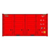 Auscision HO Patrick - Red 20' Side Door Container