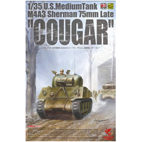 Asuka 1/35 M4A3 Sherman 75mm late "COUGAR" Plastic Model Kit