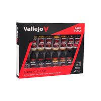 Vallejo Game Colour Leather & Metal - 16 Colour Acrylic Paint Set