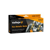 Vallejo Game Colour Non Metallic Metal - 8 Colour Acrylic Paint Set