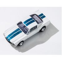 AFX 1965 Shelby Mustang GT350 White/Blue Slot Car