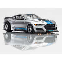 AFX 2022 Shelby Mustang GT500KR Silver/Blue Slot Car