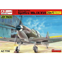 AZ Models 1/72 Spitfire Mk. IX/16 JOY PACK 3 in 1 Plastic Model Kit