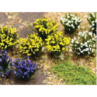 Bachmann HO Flowering Shrubs (Purple, Yellow & White) (40pcs)