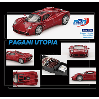 BBR Models 1/64 Pagani Utopia Dubai Red Diecast Model Car