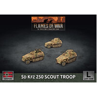 Flames of War: Germans: Sd Kfz 250 8cm/7.5cm/2cm Scout Platoon (x3 Plastic)