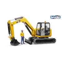 Bruder 1/16 Caterpillar Mini Excavator With Worker