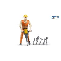 Bruder Bworld Construction Worker With Accessories